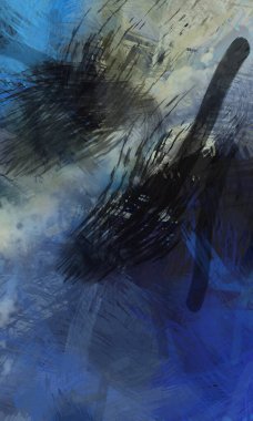 Soyut arkaplanda pürüzlü fırça darbeleri. Fırça boyası. Renkli boya darbeleri. Eşsiz duvar sanatı. Tuvaldeki modern sanat. Renkli çağdaş sanat eserleri.