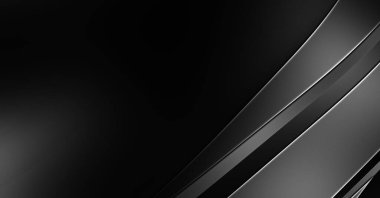 Siyah kıvrımlı yüzey. 3 boyutlu illüstrasyon. Soyut fütüristik geçmiş. Minimalist geometrik kapak tasarımı. Çarpık siyah çizgiler. Lüks dokuma duvar kağıdı. Zarif arkaplan.