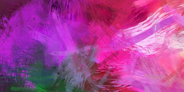 Soyut arkaplanda pürüzlü fırça darbeleri. Fırça boyası. Renkli boya darbeleri. Eşsiz duvar sanatı. Tuvaldeki modern sanat. Renkli çağdaş sanat eserleri.