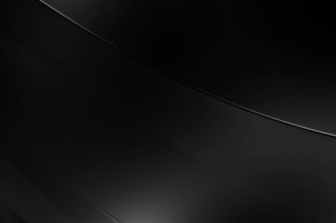 Siyah kıvrımlı yüzey. 3 boyutlu illüstrasyon. Soyut fütüristik geçmiş. Minimalist geometrik kapak tasarımı. Çarpık siyah çizgiler. Lüks dokuma duvar kağıdı. Zarif arkaplan.