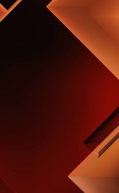 Geometrik dinamik şekiller. Gölgeli teknoloji dijital şablonu ve gradyan arka planda ışıklar. Modern basit geometrik renk gradyanı soyut arkaplan. 3B illüstrasyon. 