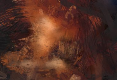 Soyut arkaplanda pürüzlü fırça darbeleri. Fırça boyası. Renkli boya darbeleri. Eşsiz duvar sanatı. Tuvaldeki modern sanat. Renkli çağdaş sanat eserleri.