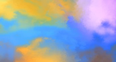 Modern fırça darbeleri. Poster, duvar sanatı, afiş, kart, kitap kapağı veya ambalaj için rahatlatıcı kompozisyonun yumuşak renkli çizimi. Pastel renklerle suluboya. 