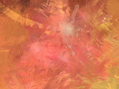 Soyut arkaplanda pürüzlü fırça darbeleri. Fırça boyası. Renkli boya darbeleri. Eşsiz duvar sanatı. Tuvaldeki modern sanat. Renkli çağdaş sanat eserleri.