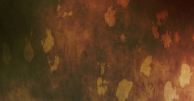 Gergin bir geçmişi ve sıkıntılı bir yapısı var. Renkli tozlu şablon. Tasarımınız için doku ve elementler. Çizik ve lekeli duvar kağıdı. Gotik duvar.