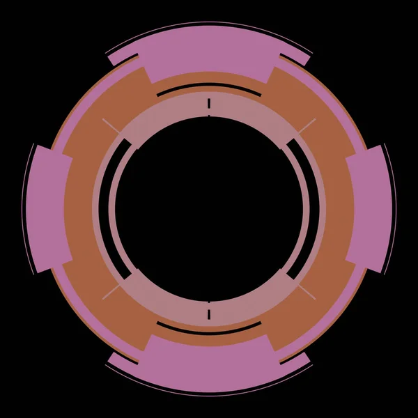 Futuristiska Cirkulära Hud Gränssnittet Element Abstrakt Cirkel Geometrisk Bakgrund Grafisk — Stockfoto