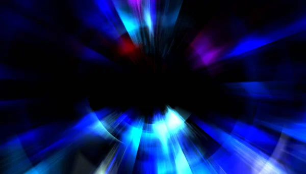 Spectaculaire Lichtshow Kleurrijke Levendige Uitbuiting Van Deeltjes Met Gloeiende Lichtstralen — Stockfoto