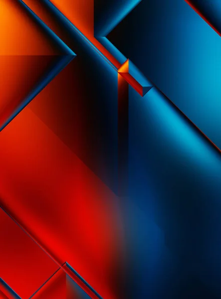3Dイラストトレンドシンプルな幾何学的な色グラデーション抽象的な背景 幾何学的な動的形状 グラデーションの背景に影と光を持つテクノロジーデジタルテンプレート — ストック写真