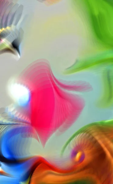 Abstract Illustration Swirls Motion Trails Revolving Flow Stream Vibrat Colorful — Stock Photo, Image