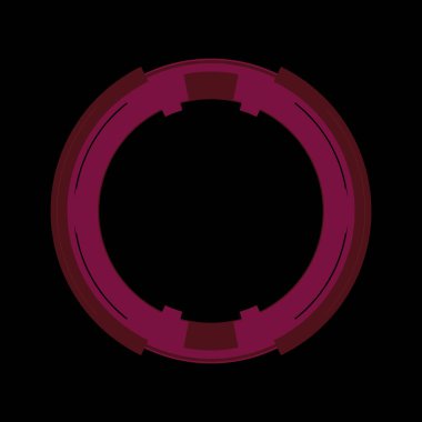 Fütürist dairesel gövde arayüzü elementi. Soyut çember geometrik arkaplan. Dijital teknolojinin grafiksel çizimi.