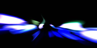 Güzel canlı renklerle enerji patlaması. Siyah arkaplanda izole edilmiş dinamik ışık ışınları. Parlayan renkli ışık parçacıklarının grafiksel 2D çizimi. Parlak tasarım şablonu.