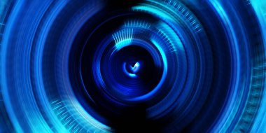 Fotoğraf makinesi konsepti. Soyut arkaplan. Dönen ışık ışınları. Hareketli kavramsal duvar kağıdı. Grafik dijital illüstrasyon. Parlayan neon ışıkları. Parlak sunum tasarım şablonu.