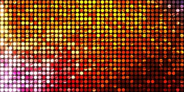 Parlayan ışıklar siyah arka planda parti izleri. Sahne veya stadyum ışıklarının dijital illüstrasyonu. Parlak desenli duvar kağıdı. Sahne ışıkları ile renkli ışıkların ihtişamlı arkaplanı.