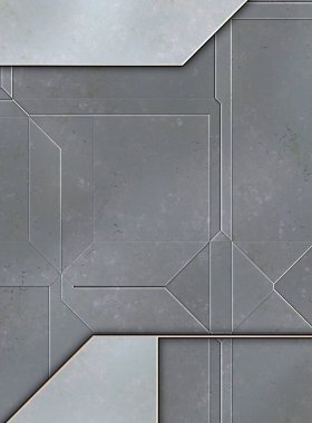 Katmanlı paneller. Fütürist soyut duvar kağıdı. Geometrik teknolojik yansıtıcı arka plan 3D metalik doku. Uzay gemisi desen yüzeyi.