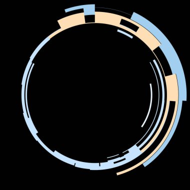 Fütürist dairesel gövde arayüzü elementi. Soyut çember geometrik arkaplan. Dijital teknolojinin grafiksel çizimi.