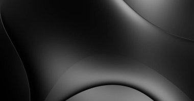 Web sitesi, poster, marka kimliği, broşür, sunum şablonu için lüks koyu bir arka plan. Dalgalı şekilli kaliteli tasarım. Dalgalanmalı soyut arkaplan. Pankart veya kapak tasarımı için dekorasyon.