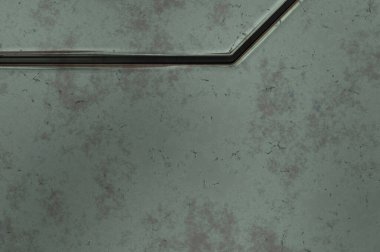 Gelecekçi kavramsal tasarım arka planı. Uzay gemisi desenli duvar kağıdı. Fırçalanmış teknoloji şablonu yüzeyi. Üç boyutlu illüstrasyon. SciFi panelleri duvar.