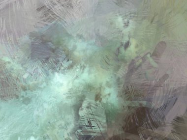 Soyut arkaplanda pürüzlü fırça darbeleri. Fırça boyası. Renkli boya darbeleri. Eşsiz duvar sanatı. Tuvaldeki modern sanat. Renkli çağdaş sanat eserleri.