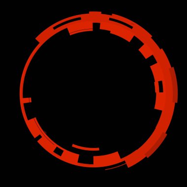 Fütürist dairesel gövde arayüzü elementi. Soyut çember geometrik arkaplan. Dijital teknolojinin grafiksel çizimi.