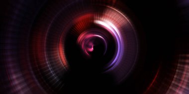 Parlayan neon ışıkları. Parlak sunum tasarım şablonu. Fotoğraf makinesi konsepti. Soyut arkaplan. Dönen ışık ışınları. Hareketli kavramsal duvar kağıdı. Grafik dijital illüstrasyon. 