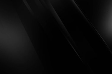 Geometrik katmanlı 3 boyutlu siyah arkaplan. Soyut koyu fütüristik duvar kağıdı. Zarif, parlak çizgili arka plan. Poster, broşür, sunum ve web sitesi için geometrik şablon tasarımı.