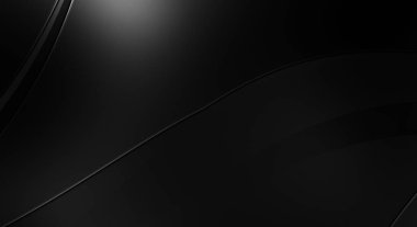 Siyah kıvrımlı yüzey. 3 boyutlu illüstrasyon. Soyut fütüristik geçmiş. Minimalist geometrik kapak tasarımı. Çarpık siyah çizgiler. Lüks dokuma duvar kağıdı. Zarif arkaplan.