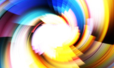 Dönen Işık gösterisi arka planı. Canlı renklerle donatılmış ruhani enerji girdabı. Renkli canlı hareket çizimi. Tanıtım geçmişi. Kutlama grafiği.