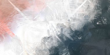 Soyut arkaplanda pürüzlü fırça darbeleri. Fırça boyası. Renkli boya darbeleri. Eşsiz duvar sanatı. Tuvaldeki modern sanat. Renkli çağdaş sanat eserleri.