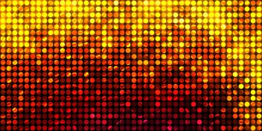 Parlayan ışıklar siyah arka planda parti izleri. Sahne veya stadyum ışıklarının dijital illüstrasyonu. Parlak desenli duvar kağıdı. Sahne ışıkları ile renkli ışıkların ihtişamlı arkaplanı.