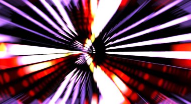 Siyah arkaplanda dönen ışık gösterisi. Lüks çizgiler. Parlak kıvrımlı duvar kağıdı. Uzay tüneli. Dönen ışık çemberi ya da maytap izi. Parlak konsept çizimi.