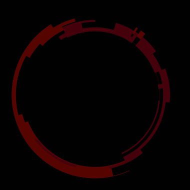 Fütürist dairesel gövde arayüzü elementi. Soyut çember geometrik arkaplan. Dijital teknolojinin grafiksel çizimi.