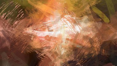 Soyut arkaplanda pürüzlü fırça darbeleri. Fırça boyası. Renkli boya darbeleri. Eşsiz duvar sanatı. Tuvaldeki modern sanat. Renkli çağdaş sanat eserleri.