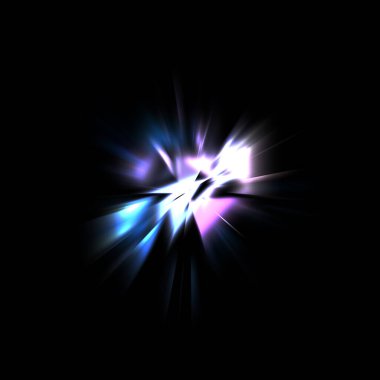 Işık huzmeleri ve parlayan parçacıkların kesiştiği güzel bir zemin. Canlı renkli ışıkların duvar kâğıdı. Parlak ışık görüntüsü.