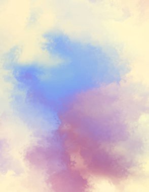 Modern fırça darbeleri. Poster, duvar sanatı, afiş, kart, kitap kapağı veya ambalaj için rahatlatıcı kompozisyonun yumuşak renkli çizimi. Pastel renklerle suluboya. 