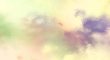 Modern fırça darbeleri. Poster, duvar sanatı, afiş, kart, kitap kapağı veya ambalaj için rahatlatıcı kompozisyonun yumuşak renkli çizimi. Pastel renklerle suluboya. 