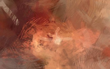 Soyut arkaplanda pürüzlü fırça darbeleri. Fırça boyası. Renkli boya darbeleri. Eşsiz duvar sanatı. Tuvaldeki modern sanat. Renkli çağdaş sanat eserleri.