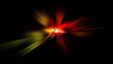 Parlayan yıldızın patlaması. Dinamik renkli arkaplan resmi. Parıldayan ışıklar duvar kağıdı. Tasarımınız için canlı şablon.