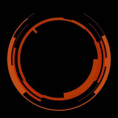 Fütürist dairesel gövde arayüzü elementi. Soyut çember geometrik arkaplan. Dijital teknolojinin grafiksel çizimi.