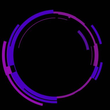 Fütürist dairesel gövde arayüzü elementi. Soyut çember geometrik arkaplan. Dijital teknolojinin grafiksel çizimi.