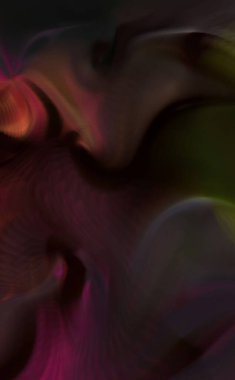 Hareketli girdapların soyut çizimi. Titreşimli renkli kıvrımların dönen akışı. Kıvrımlı ve kıvrımlı arka plan ve çizgiler. Garip duvar kâğıdı tasarımı. Dalgalanma arkaplanı.