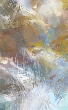 Soyut arkaplanda pürüzlü fırça darbeleri. Fırça boyası. Renkli boya darbeleri. Eşsiz duvar sanatı. Tuvaldeki modern sanat. Renkli çağdaş sanat eserleri.