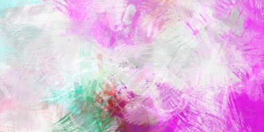 Soyut arkaplanda pürüzlü fırça darbeleri. Fırça boyası. Renkli boya darbeleri. Eşsiz duvar sanatı. Tuvaldeki modern sanat. Renkli çağdaş sanat eserleri.