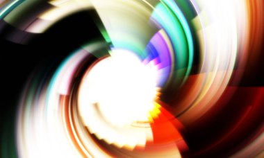 Dönen Işık gösterisi arka planı. Canlı renklerle donatılmış ruhani enerji girdabı. Renkli canlı hareket çizimi. Tanıtım geçmişi. Kutlama grafiği.