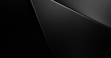 Lüks minimalist tasarım. Fütürist şablon. Karanlık elementleri olan birinci sınıf soyut duvar kâğıdı. Zarif bir zemin. Siyah üç boyutlu geometrik arkaplan. Poster, broşür, sunum için tasarım.