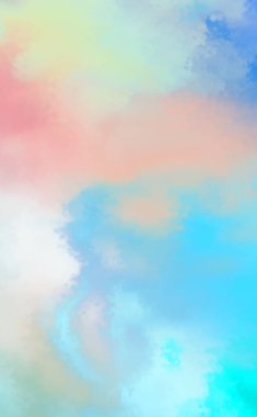 Modern fırça darbeleri. Poster, duvar sanatı, afiş, kart, kitap kapağı veya ambalaj için rahatlatıcı kompozisyonun yumuşak renkli çizimi. Pastel renklerle suluboya. 