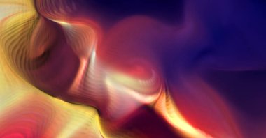 Hareketli girdapların soyut çizimi. Titreşimli renkli kıvrımların dönen akışı. Kıvrımlı ve kıvrımlı arka plan ve çizgiler. Garip duvar kâğıdı tasarımı. Dalgalanma arkaplanı.