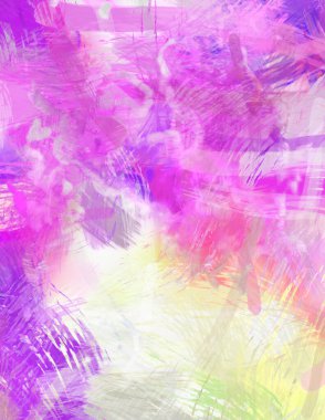 Soyut arkaplanda pürüzlü fırça darbeleri. Fırça boyası. Renkli boya darbeleri. Eşsiz duvar sanatı. Tuvaldeki modern sanat. Renkli çağdaş sanat eserleri.