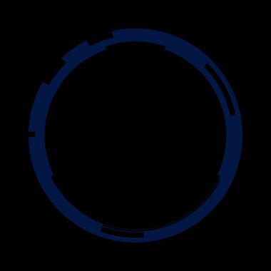 Fütürist dairesel gövde arayüzü elementi. Soyut çember geometrik arkaplan. Dijital teknolojinin grafiksel çizimi.