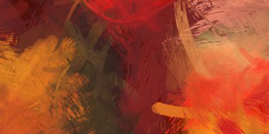 Soyut arkaplanda pürüzlü fırça darbeleri. Fırça boyası. Renkli boya darbeleri. Eşsiz duvar sanatı. Tuvaldeki modern sanat. Renkli çağdaş sanat eserleri.