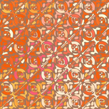 Yaratıcı karalama sanatı farklı şekil ve dokulara sahip kusursuz desen. Kolaj. Sanatsal arka plan. Soyut duvar kağıdı. Dekoratif hippi fayansları.